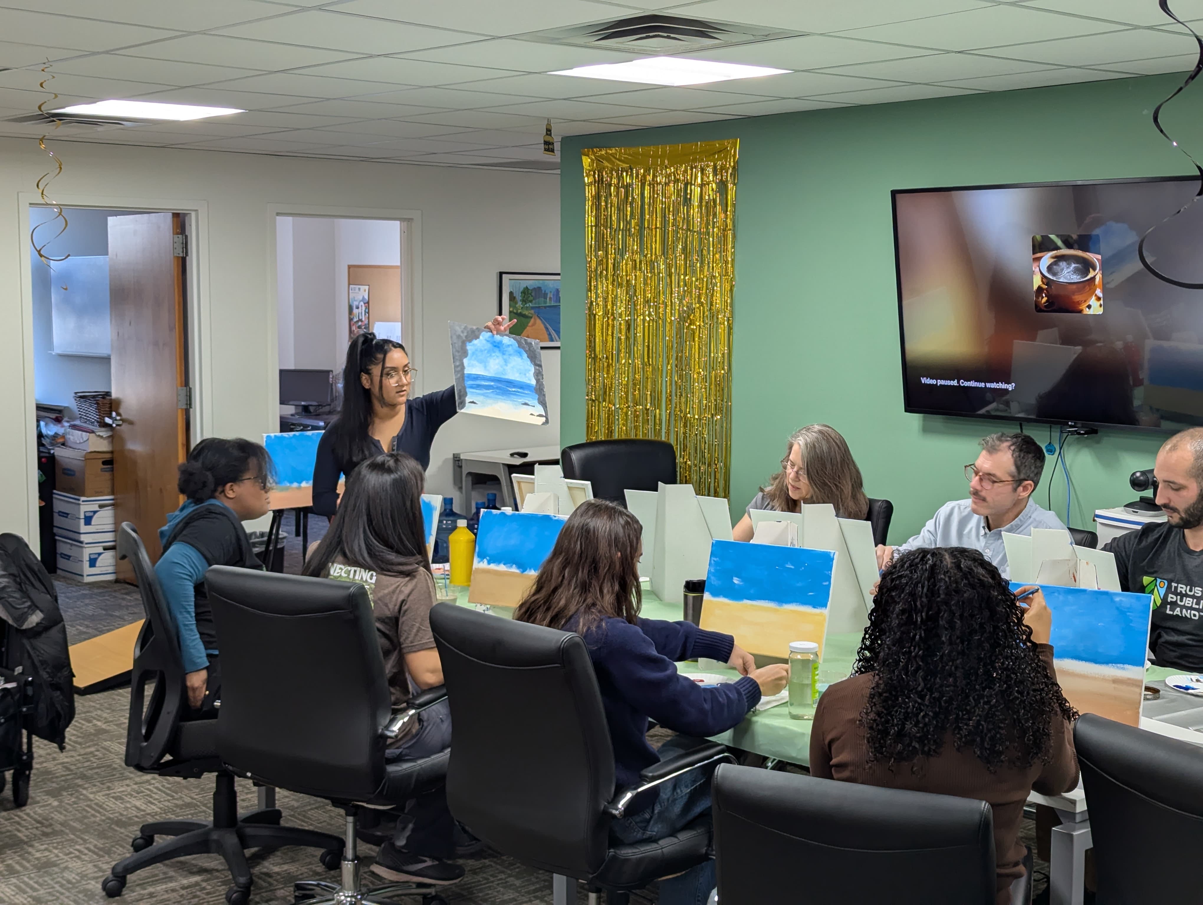 Guided Paint Party Instruction with Sonam Salvi