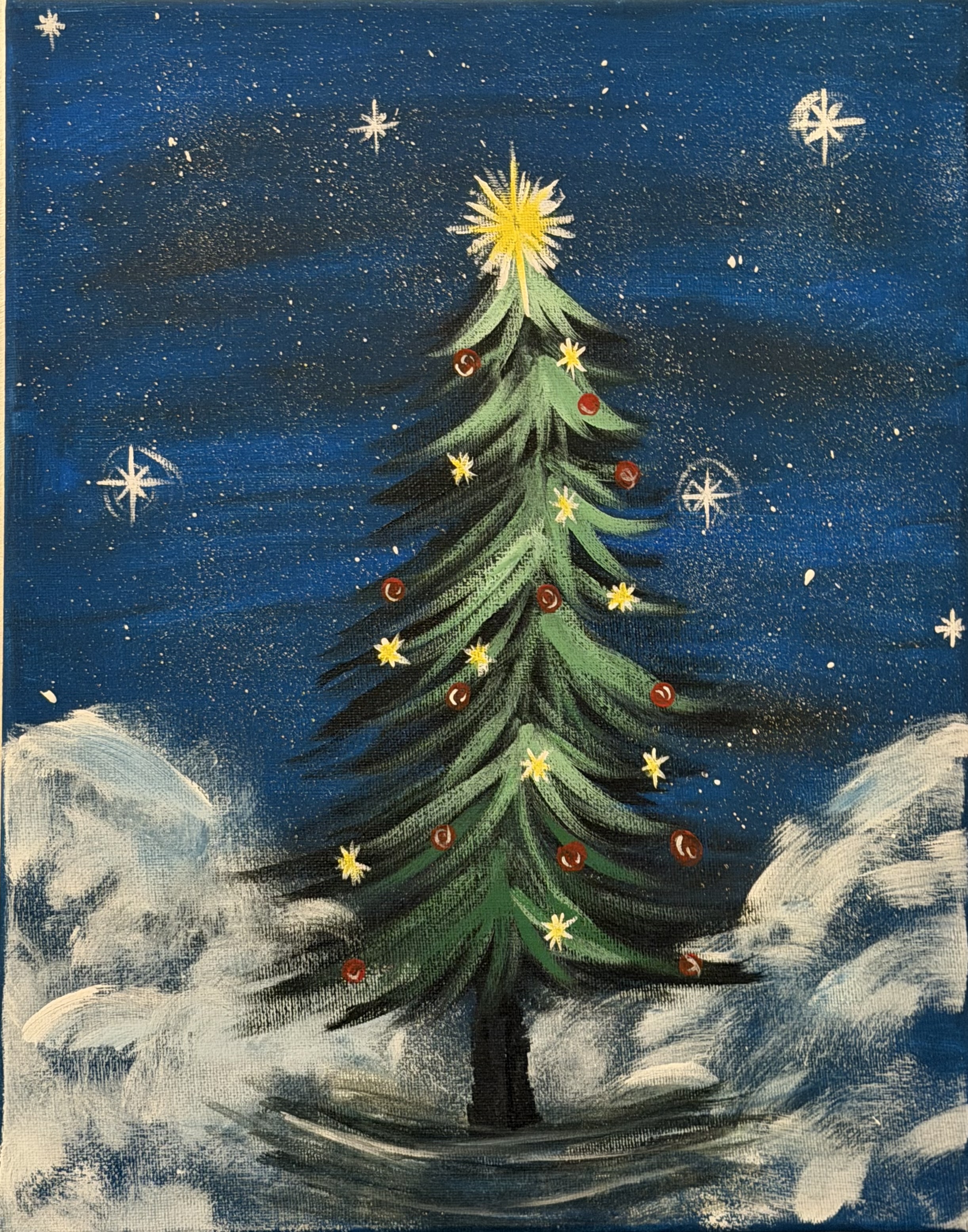 Christmas Tree — guided painting design