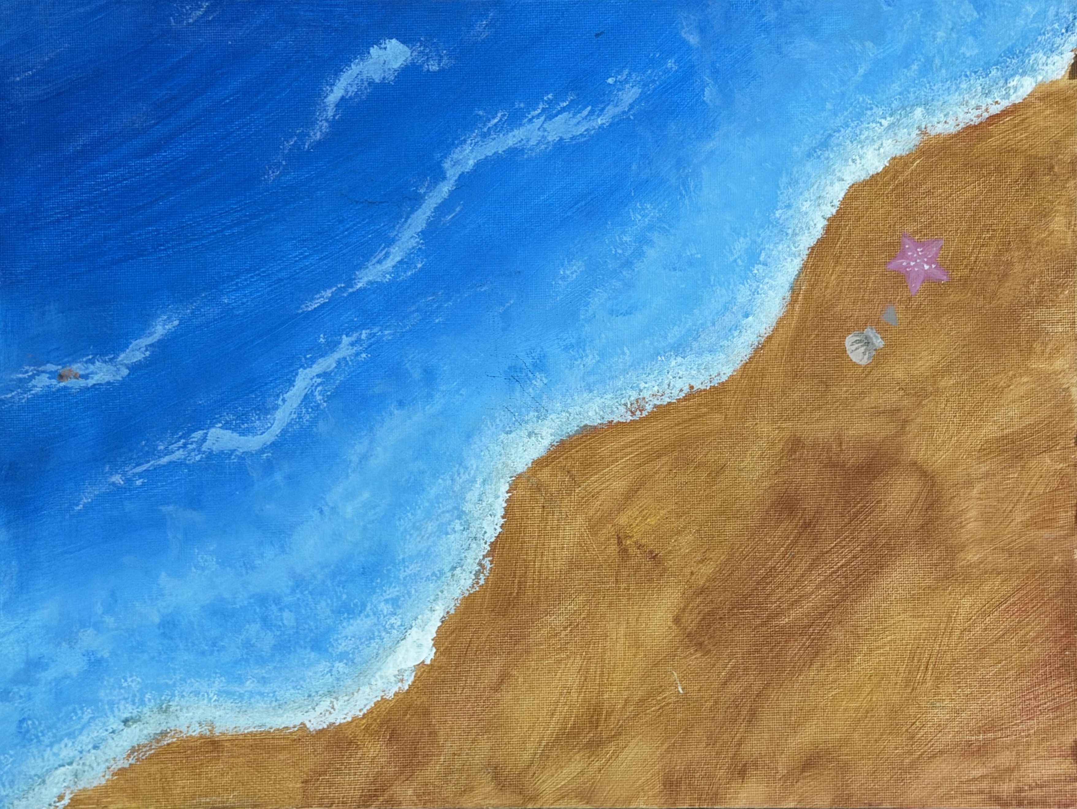 Beach — guided painting design